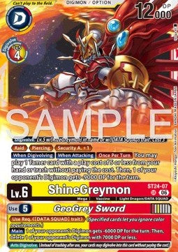 ShineGreymon / GeoGrey Sword (ST24-07) - Starter Deck: Digimon Data Squad (Super Rare) [ST-24-07]