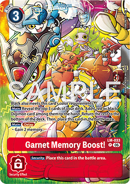 Garnet Memory Boost! (LM-033) - Promos: Starter Deck (Alternative Art) [SDP-LM-33]