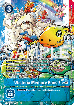 Wisteria Memory Boost! (LM-034) - Promos: Starter Deck (Alternative Art) [SDP-LM-34]